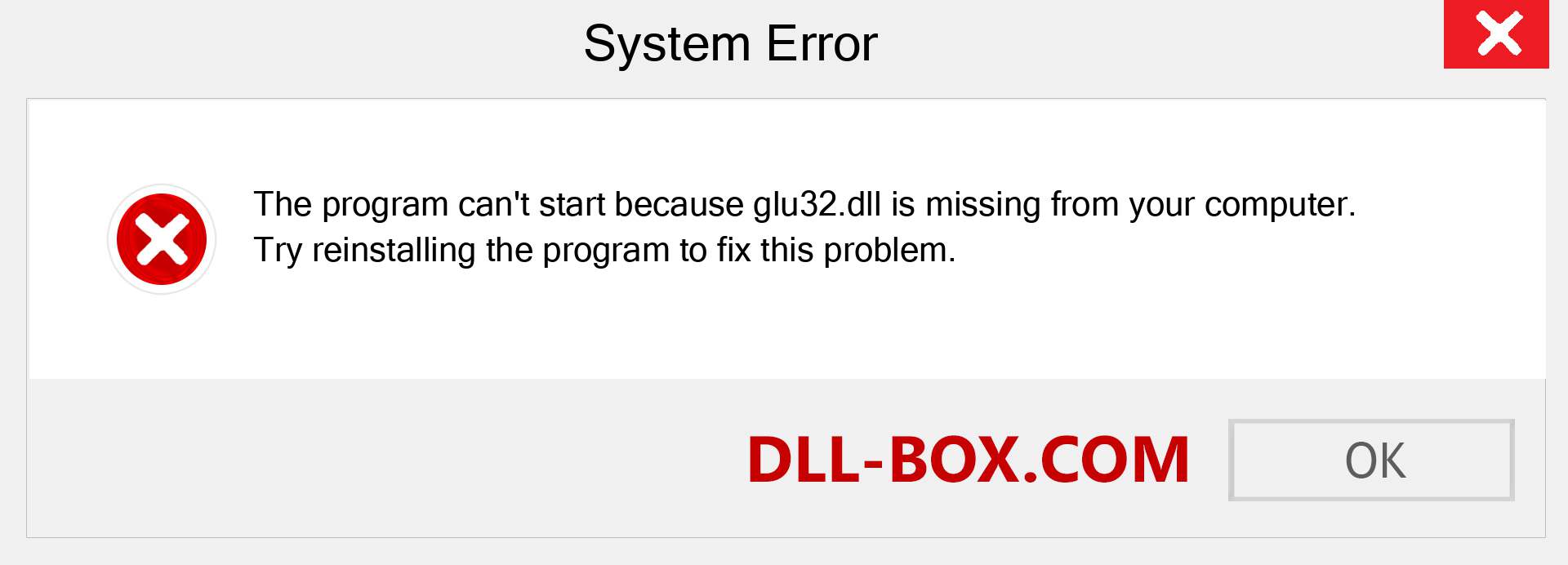  glu32.dll file is missing?. Download for Windows 7, 8, 10 - Fix  glu32 dll Missing Error on Windows, photos, images